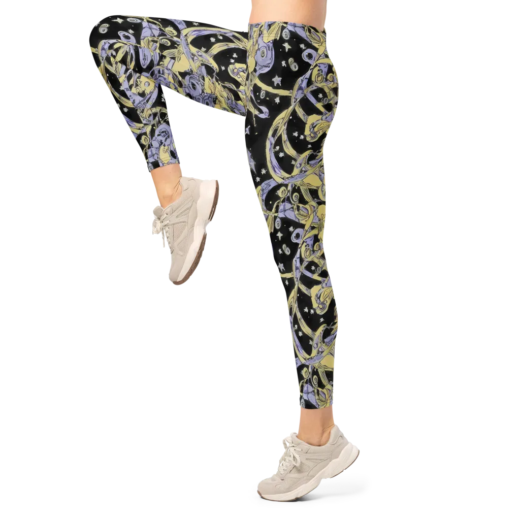 Lunar Mechanica on Leggings — Left