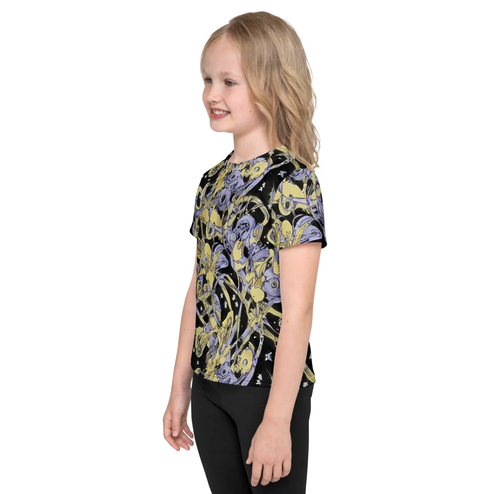 Lunar Mechanica on Kids Crew Neck T-Shirt — Left