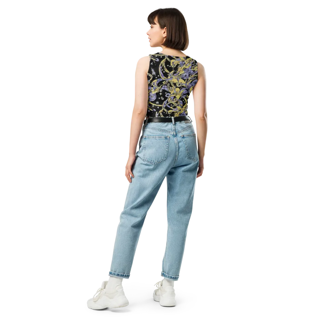 Lunar Mechanica on Crop Top — Back