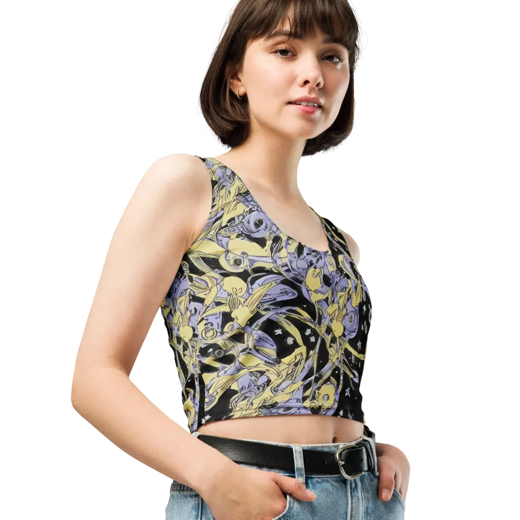 Lunar Mechanica on Crop Top — Right Front