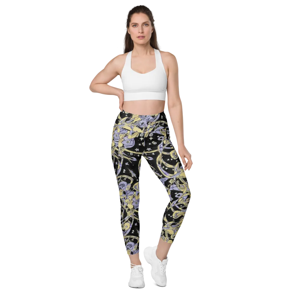 Lunar Mechanica on Leggings with Pockets — Front