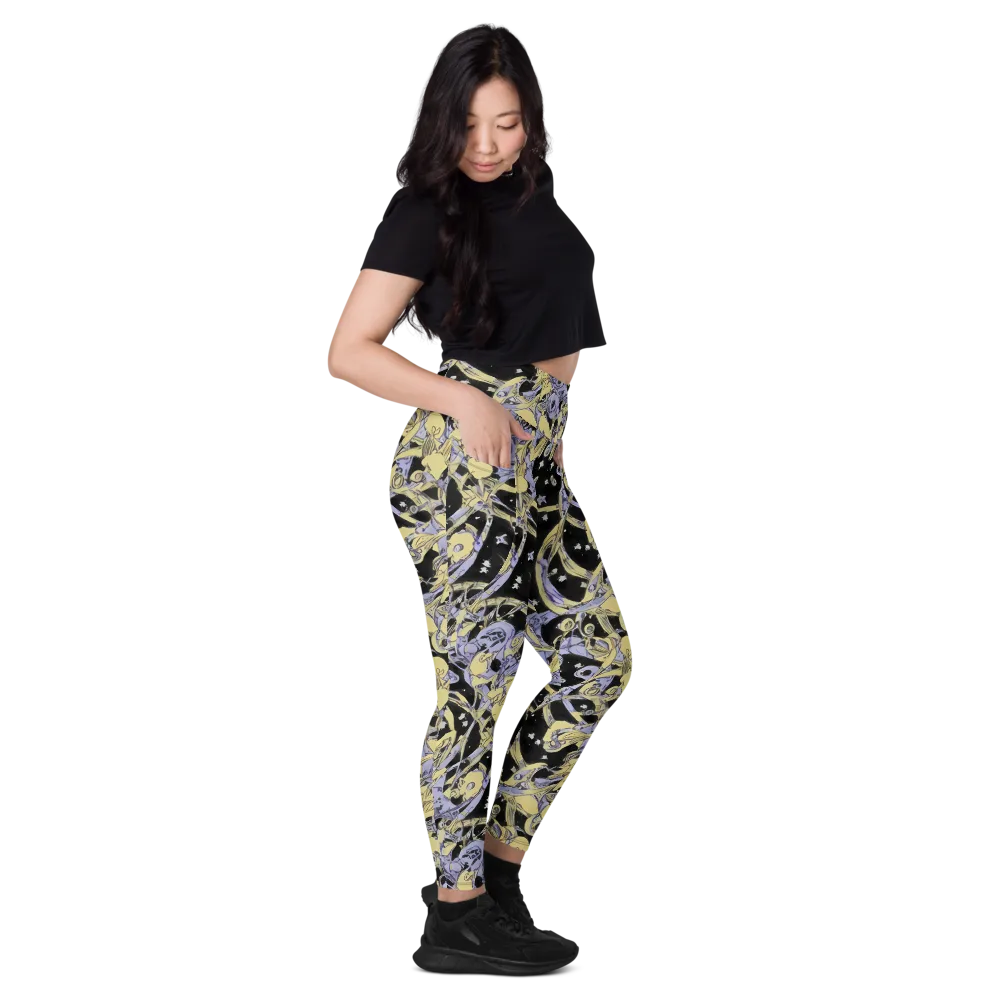 Lunar Mechanica on Leggings with Pockets — Right