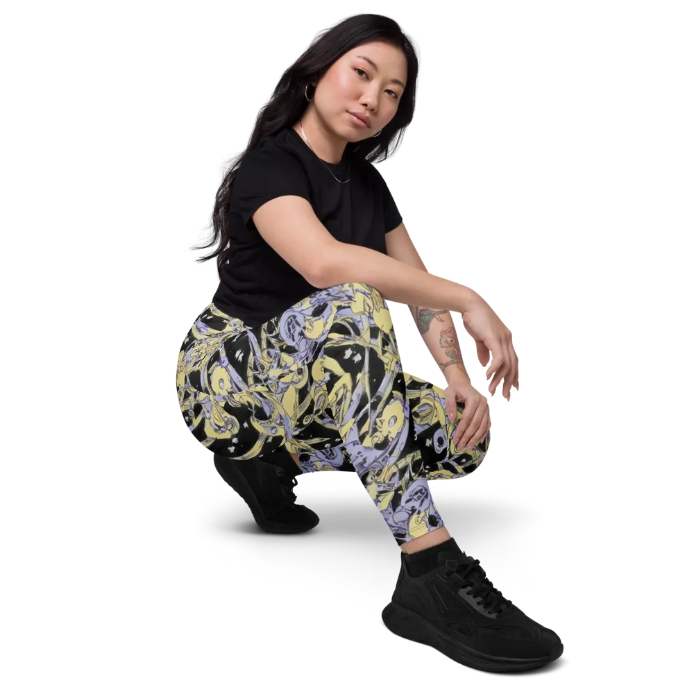 Lunar Mechanica on Leggings with Pockets — Right Front