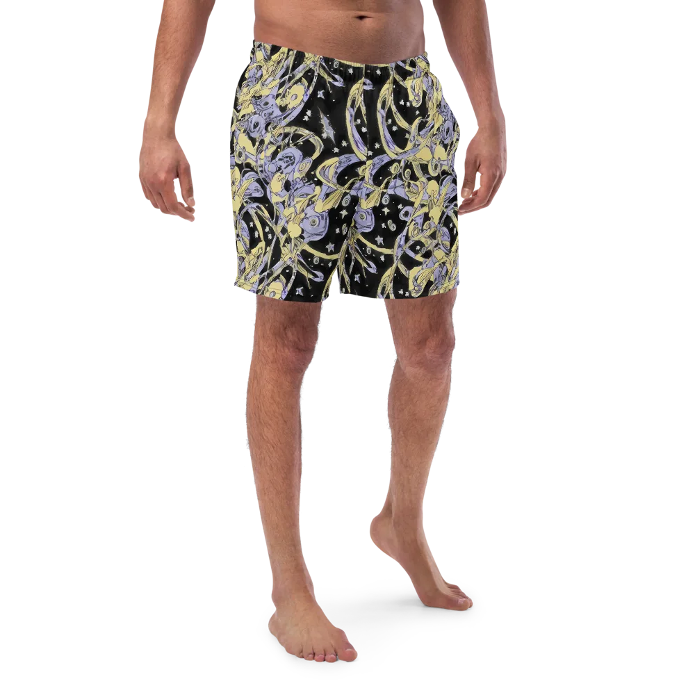 Lunar Mechanica on Swim Trunks — Front