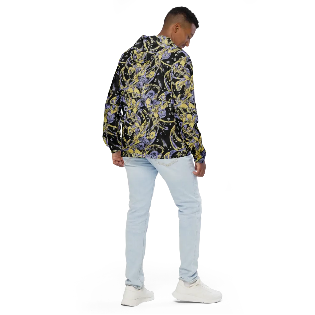Lunar Mechanica on Men's Windbreaker — Back