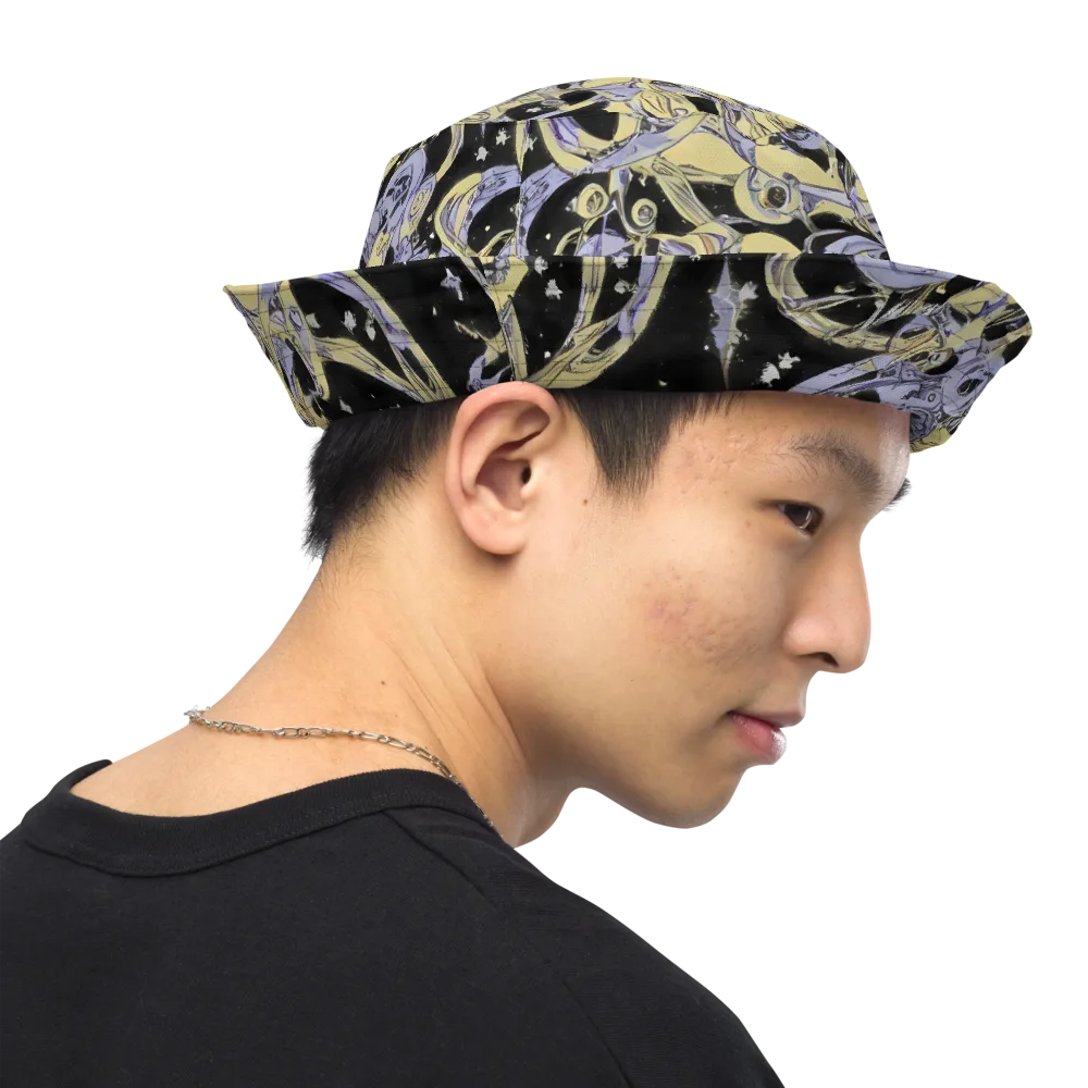 Lunar Mechanica on Reversible Bucket Hat — Right Outside