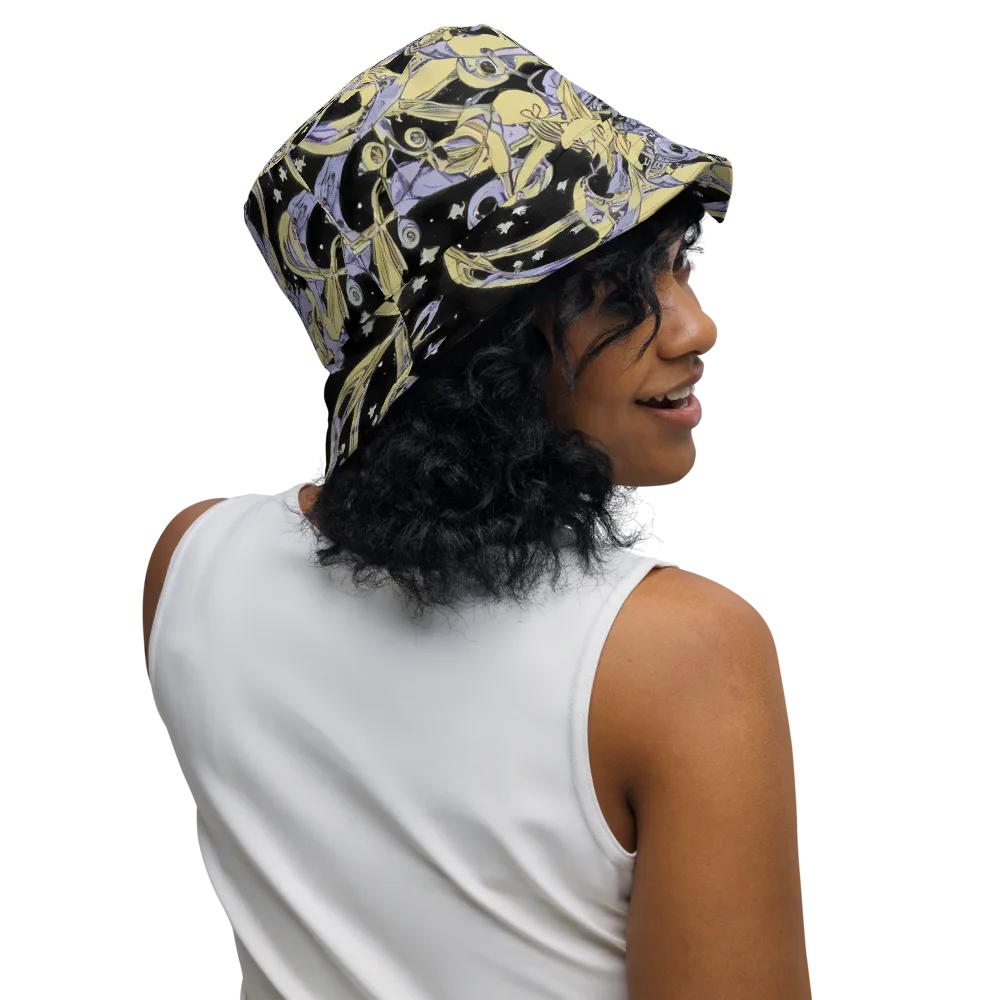 Lunar Mechanica on Reversible Bucket Hat — Right Outside