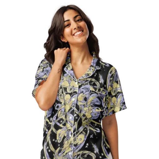 Lunar Mechanica on a Women's Short Sleeve Pajama Top