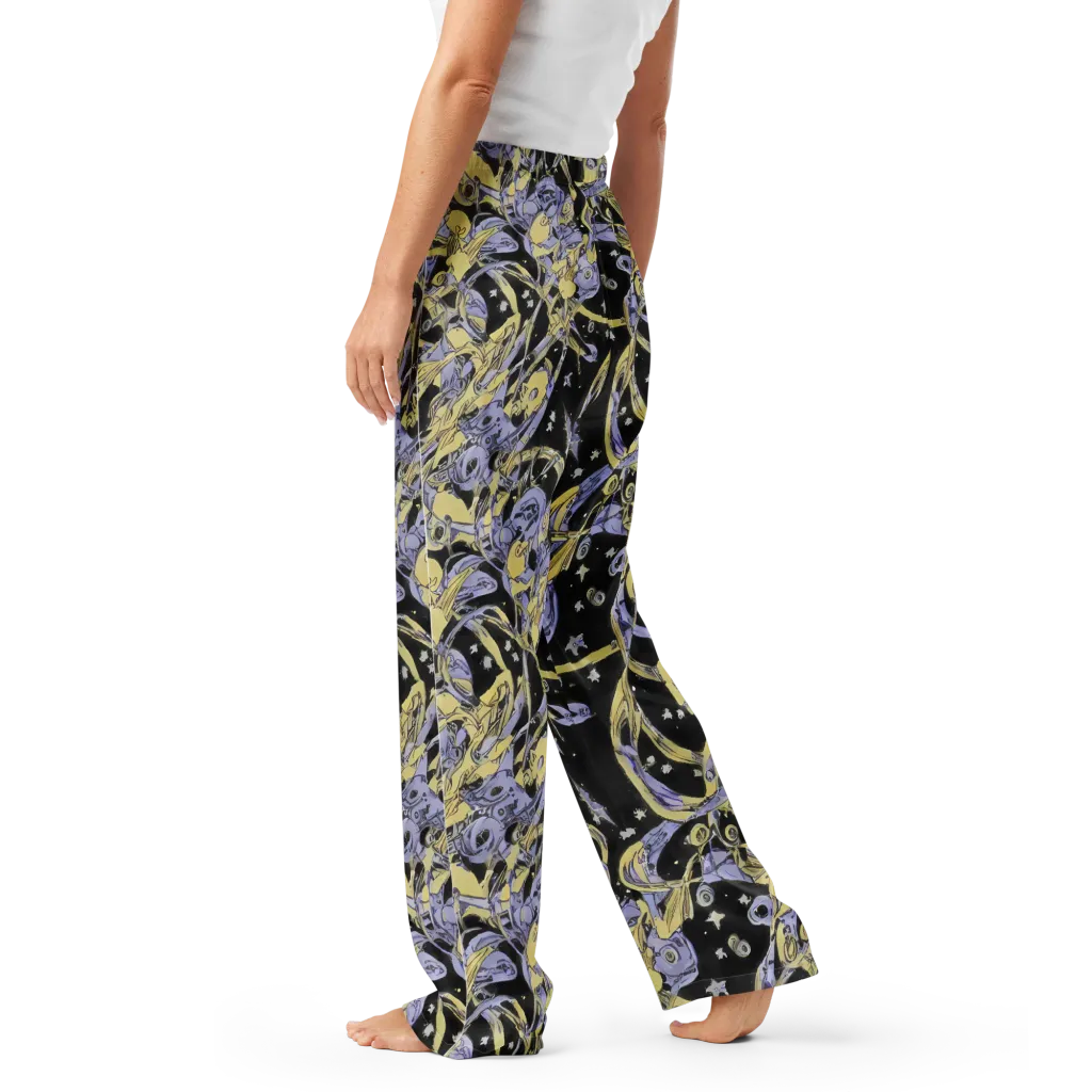 Lunar Mechanica on Women's Pajama Pants — Left