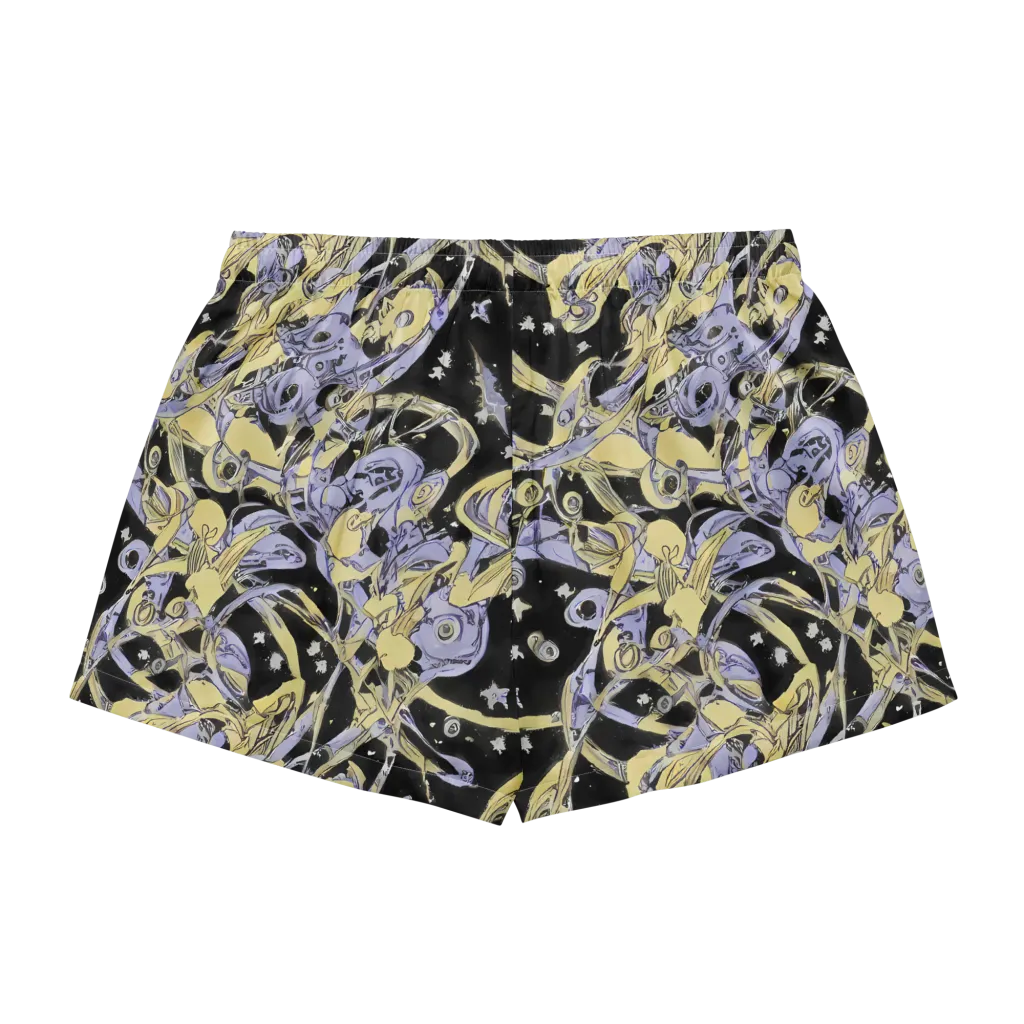 Lunar Mechanica on Women's Pajama Shorts — Back