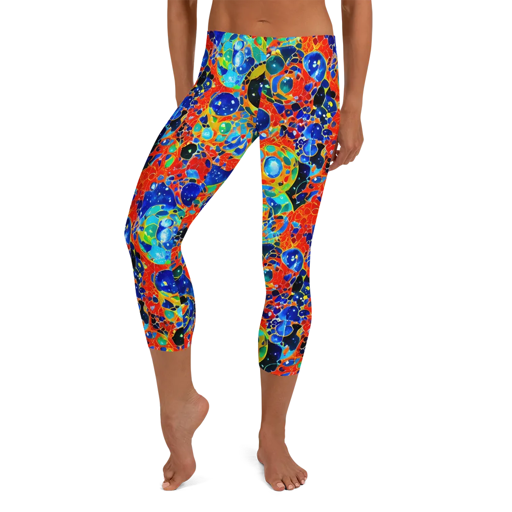 Galactic Glaze on Capri Leggings — Front