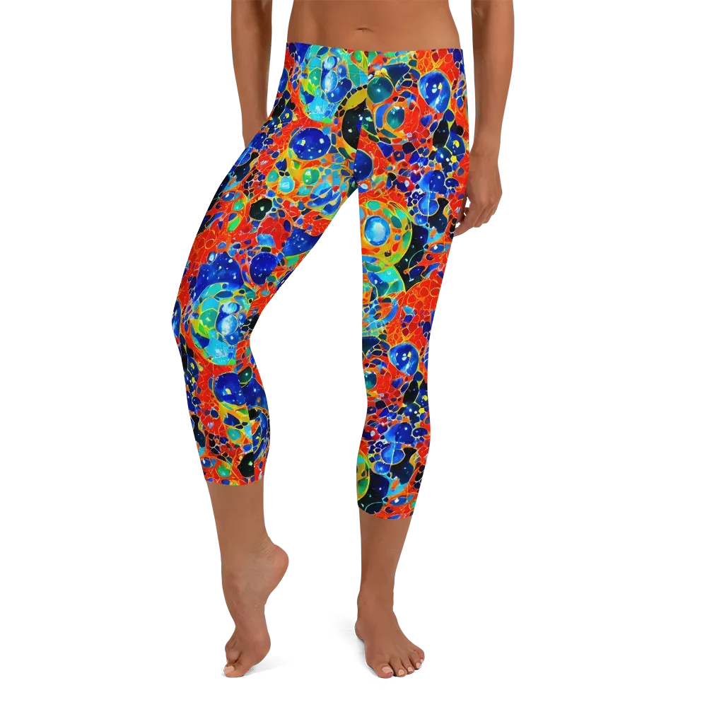 Galactic Glaze on Capri Leggings — Front