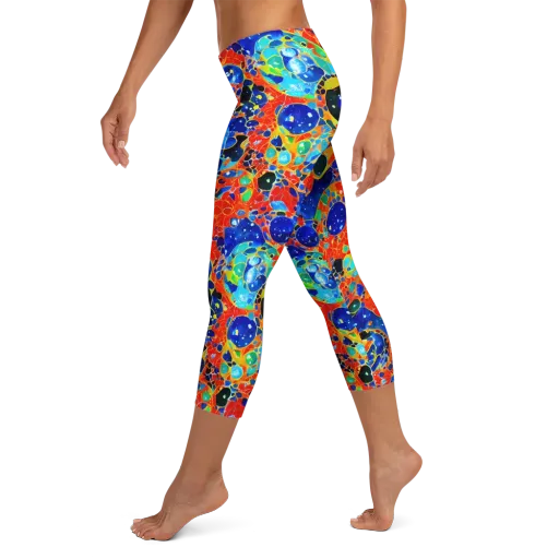 Galactic Glaze on a Capri Leggings