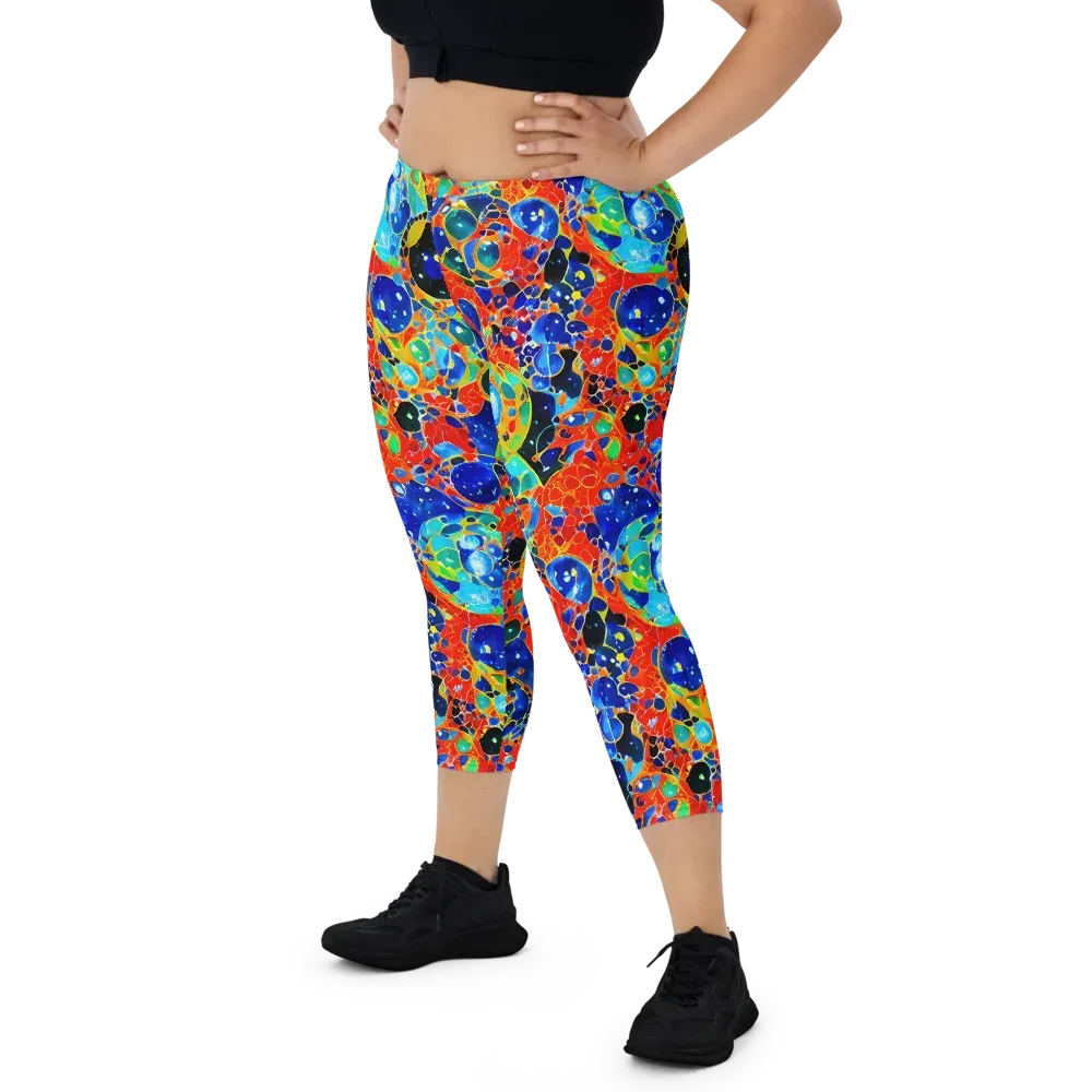 Galactic Glaze on Capri Leggings — Front