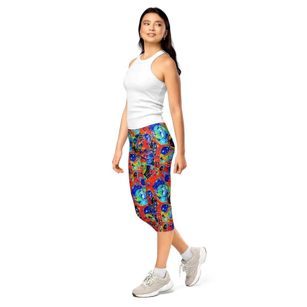 Galactic Glaze on Capri Leggings — Left Front