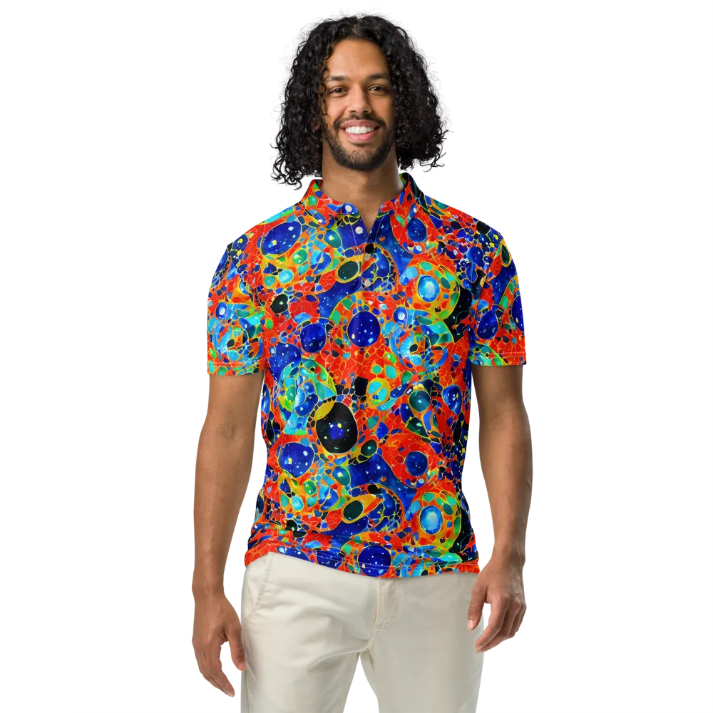Galactic Glaze on Men's Slim Fit Polo Shirt — Front