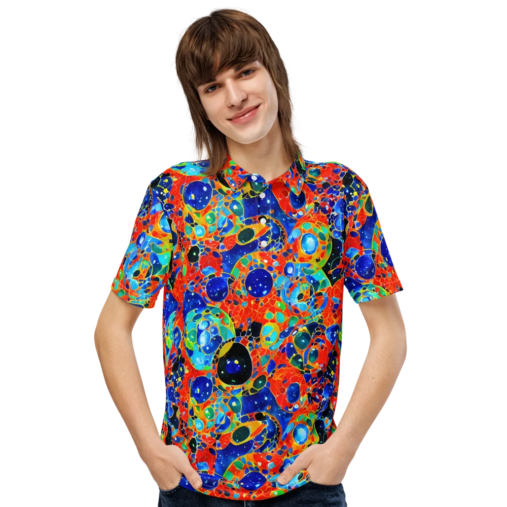 Galactic Glaze on Men's Slim Fit Polo Shirt — Front