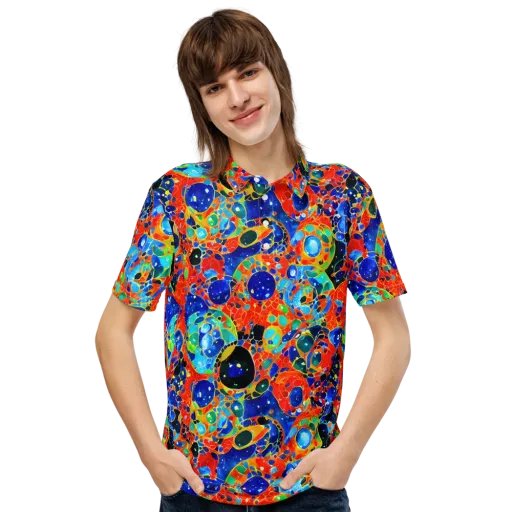 Galactic Glaze on a Men's Slim Fit Polo Shirt