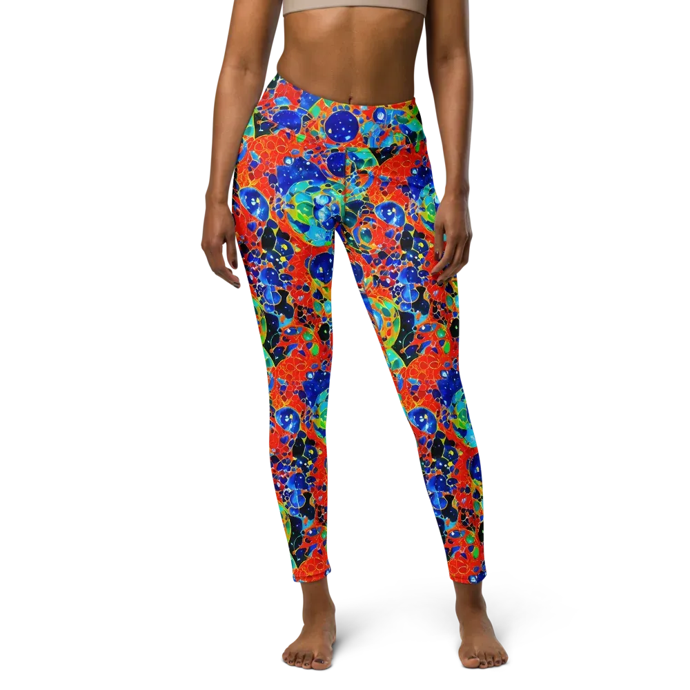 Galactic Glaze on Yoga Leggings — Front