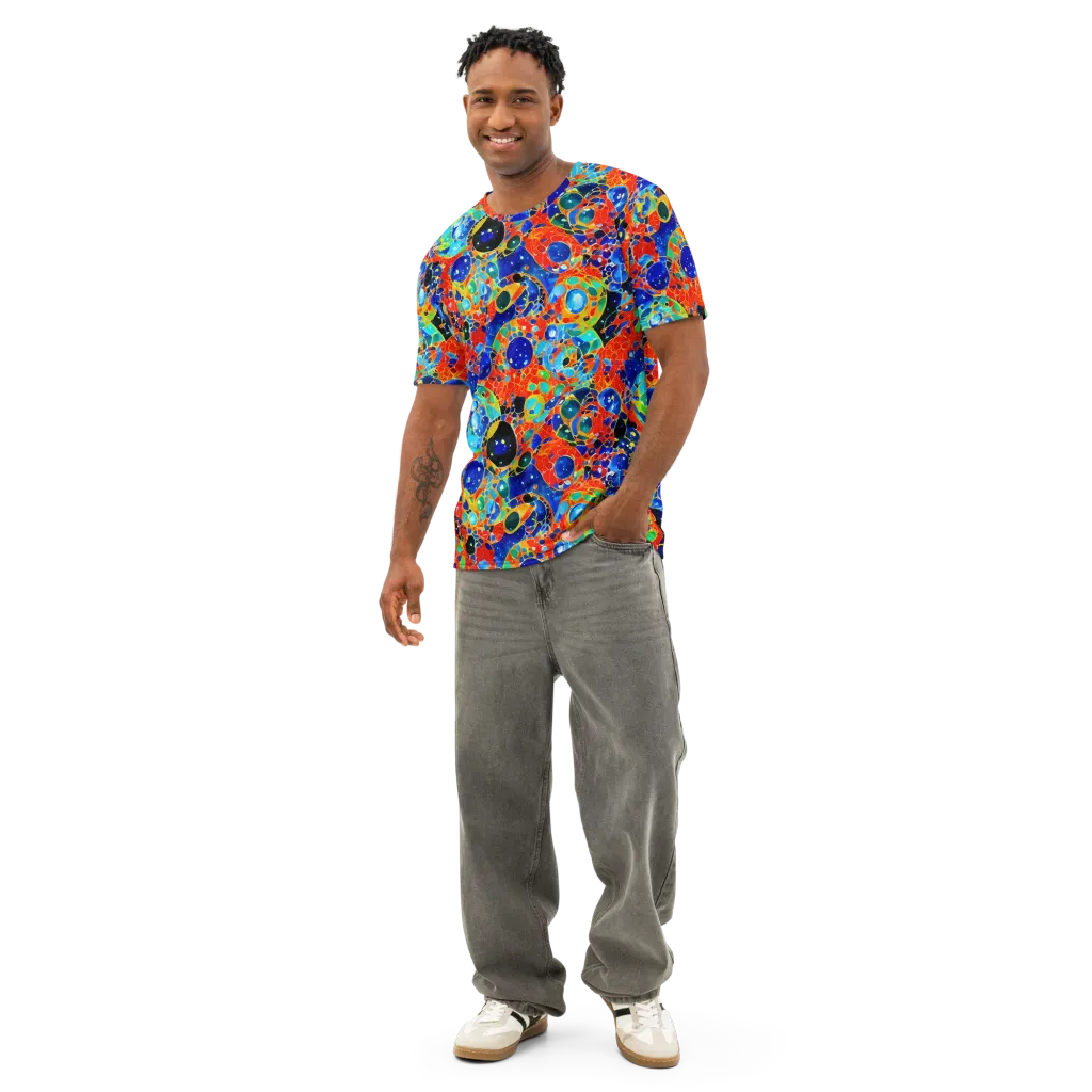 Galactic Glaze on Men's Cotton Crew Neck T-Shirt — Front