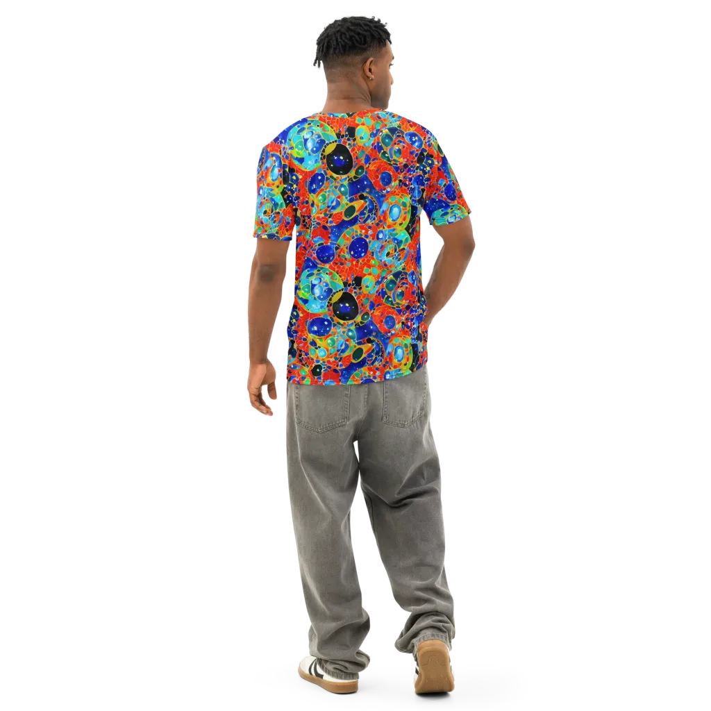 Galactic Glaze on Men's Cotton Crew Neck T-Shirt — Back