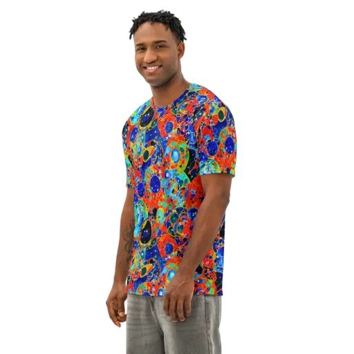 Galactic Glaze on a Men's Cotton Crew Neck T-Shirt