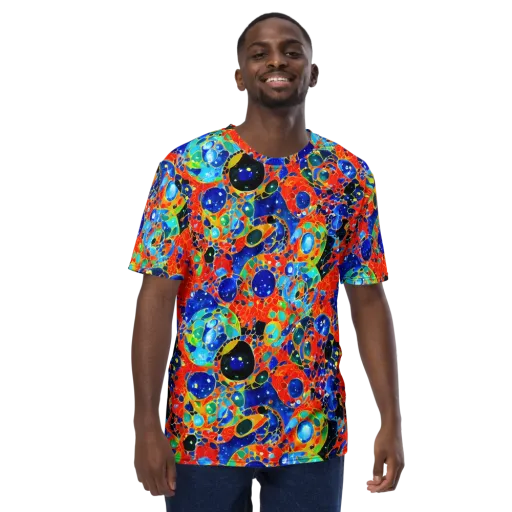 Galactic Glaze on a Men's Crew Neck T-Shirt