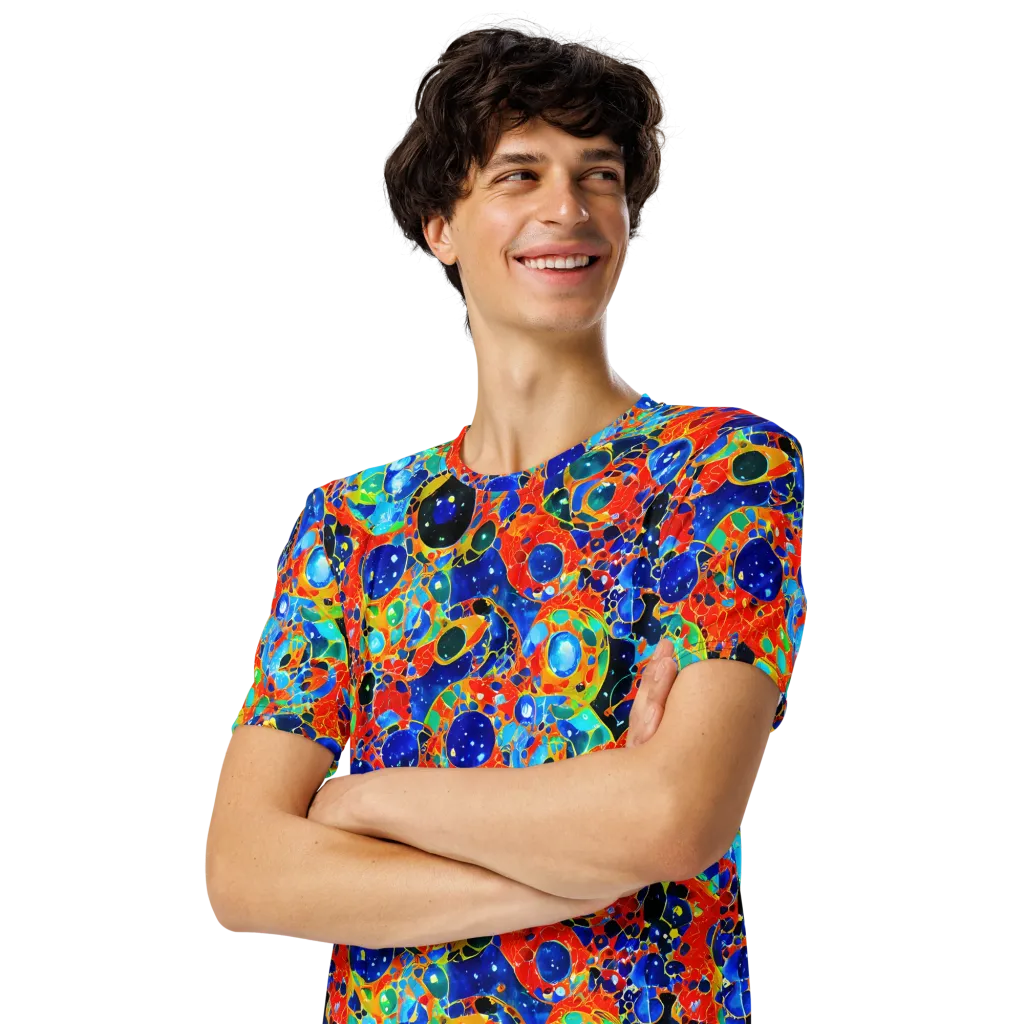 Galactic Glaze on Men's Crew Neck T-Shirt — Left Front