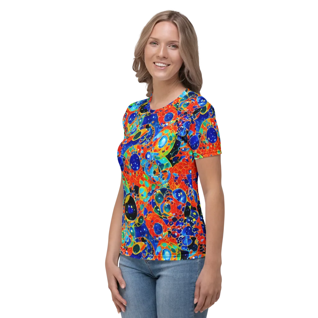 Galactic Glaze on Women's Crew Neck T-Shirt — Left