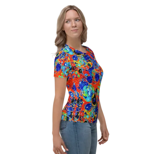 Galactic Glaze on a Women's Crew Neck T-Shirt