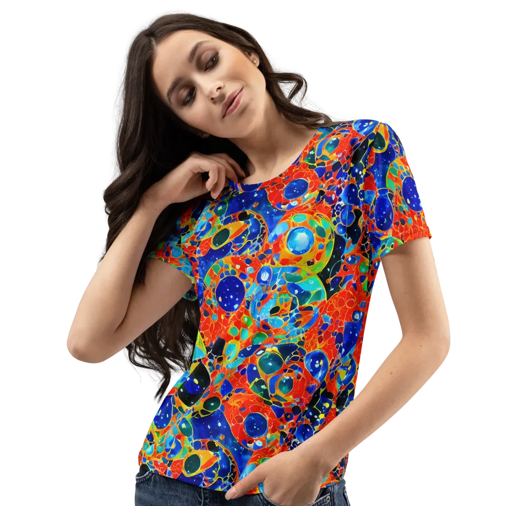 Galactic Glaze on Women's Crew Neck T-Shirt — Left Front