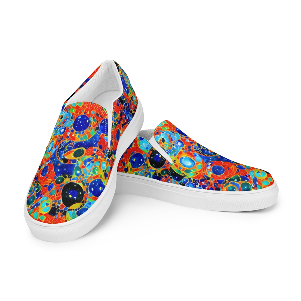 Galactic Glaze on Men's Slip-On Canvas Shoes — Left Front