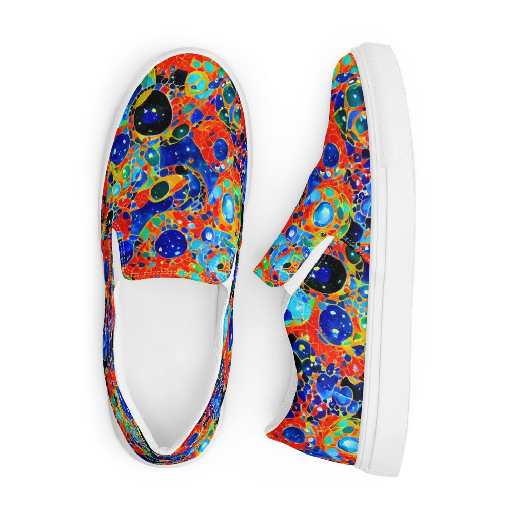 Galactic Glaze on Men's Slip-On Canvas Shoes — Front