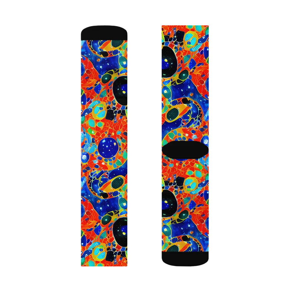 Galactic Glaze on Socks — Right Sock