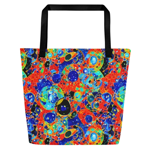 Galactic Glaze on a Large Tote Bag W/ Pocket