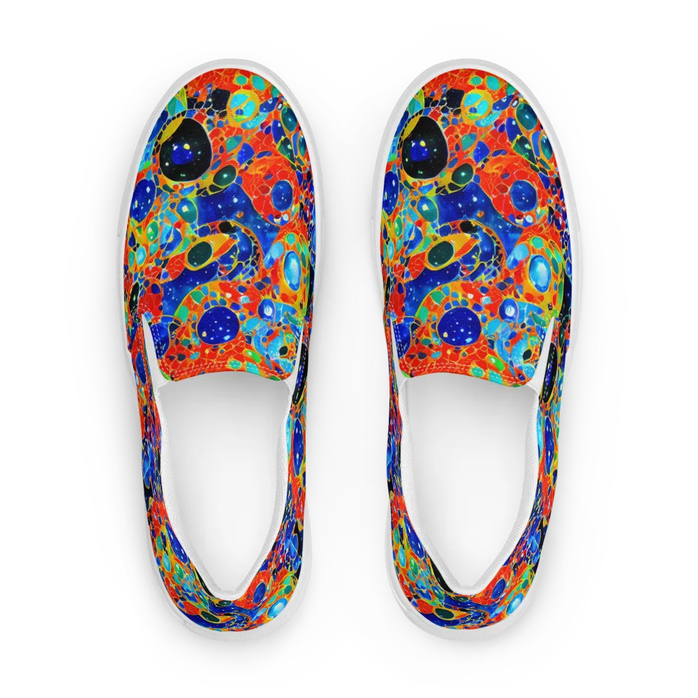 Galactic Glaze on Women's Slip-On Canvas Shoes — Front