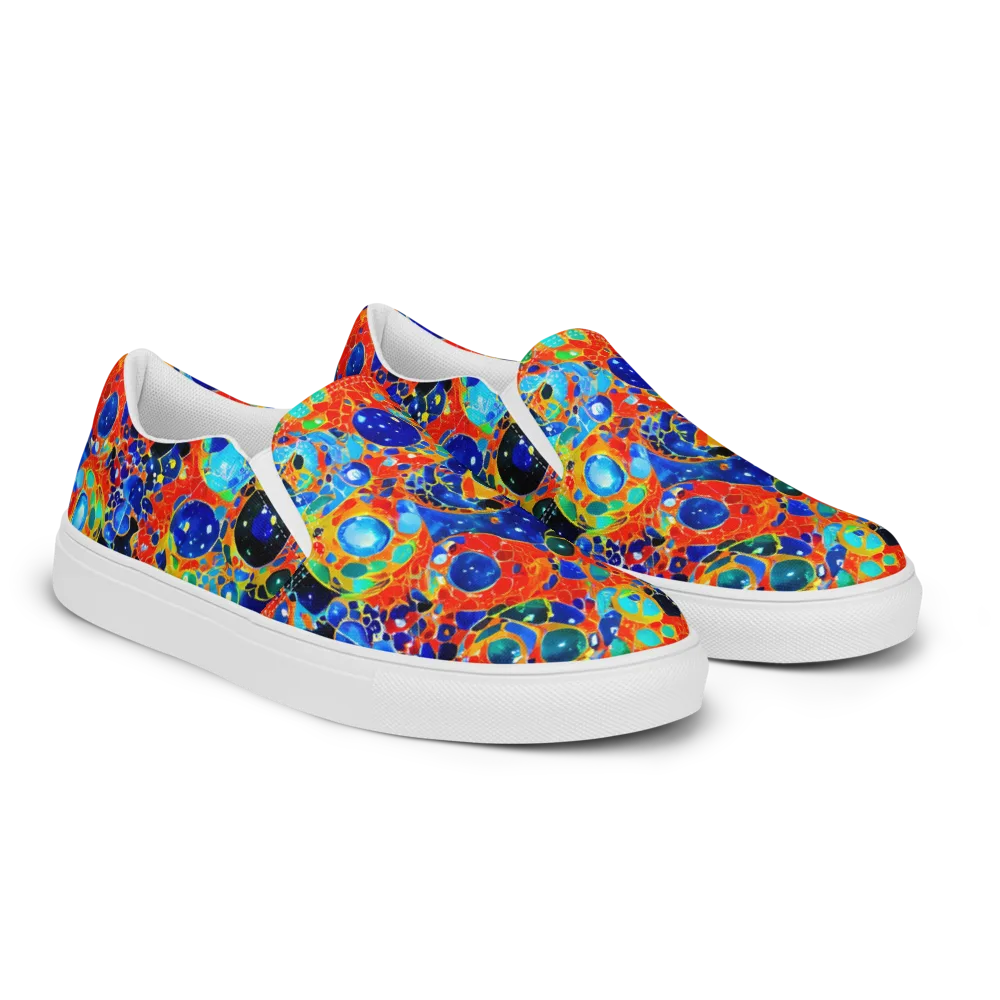 Galactic Glaze on Women's Slip-On Canvas Shoes — Right Front