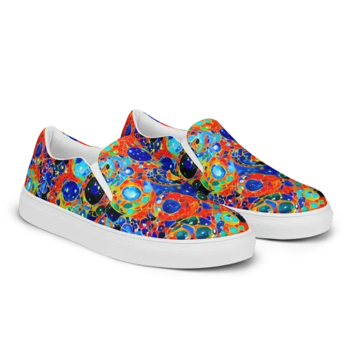 Galactic Glaze on a Women's Slip-On Canvas Shoes