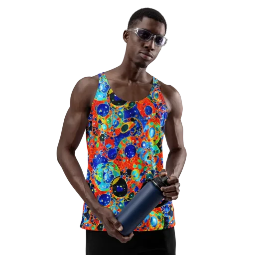 Galactic Glaze on a Men's Tank Top