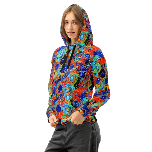 Galactic Glaze on a Cotton Hoodie