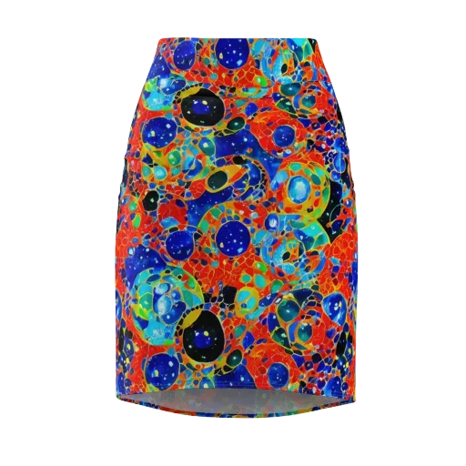Galactic Glaze on a Pencil Skirt