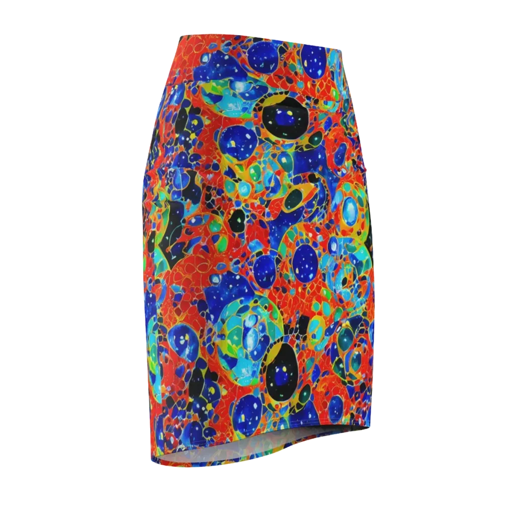 Galactic Glaze on Pencil Skirt — Front Side