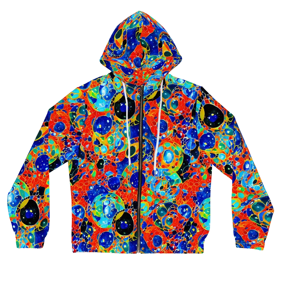 Galactic Glaze on Women's Full-Zip Hoodie — Front