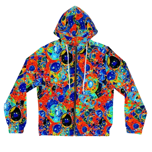 Galactic Glaze on a Women's Full-Zip Hoodie