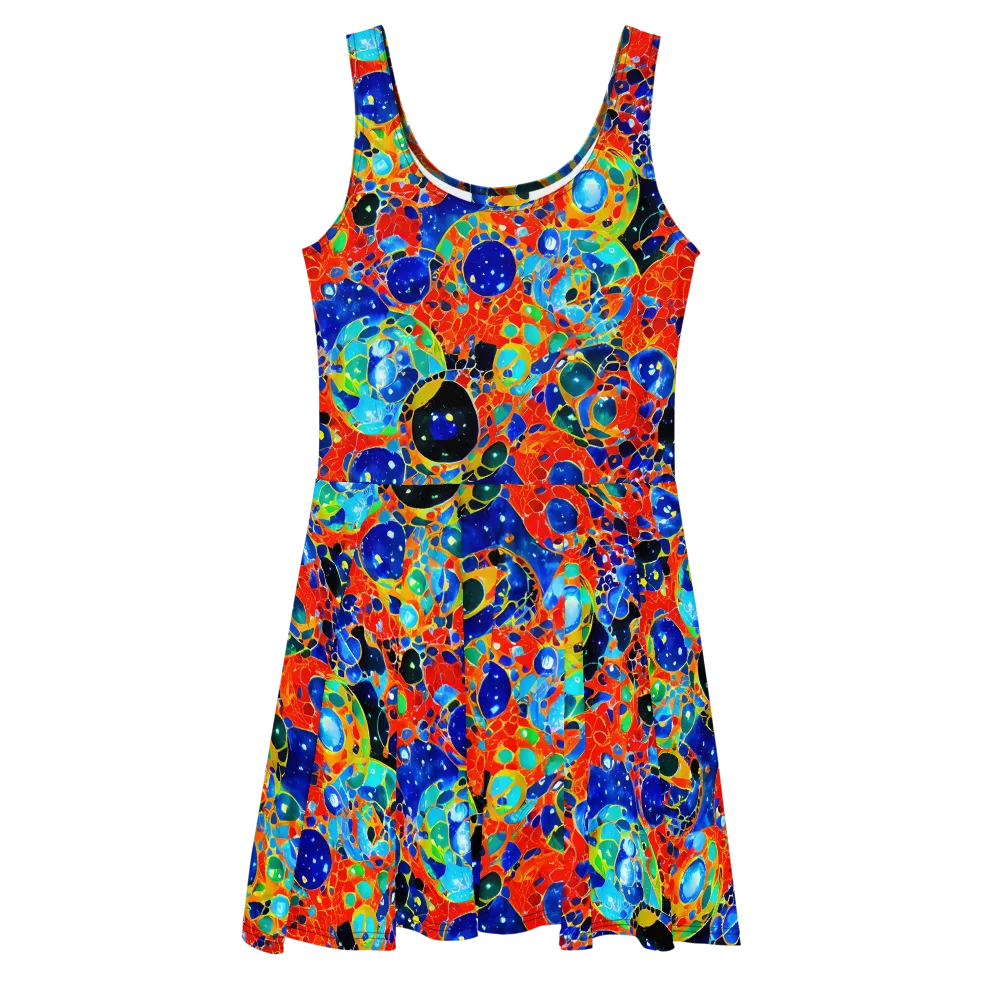 Galactic Glaze on Skater Dress — Front