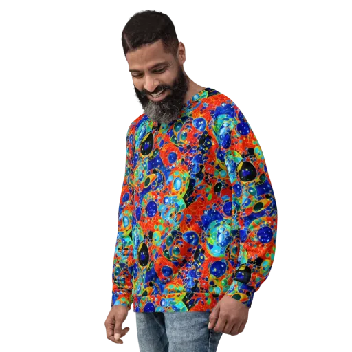 Galactic Glaze on a Sweatshirt