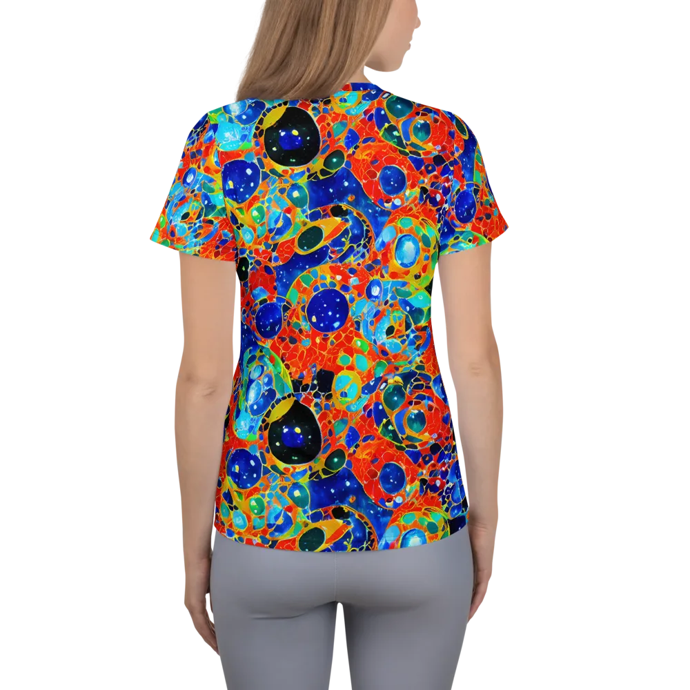 Galactic Glaze on Women's Athletic T-Shirt — Back