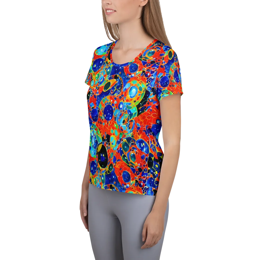 Galactic Glaze on Women's Athletic T-Shirt — Left