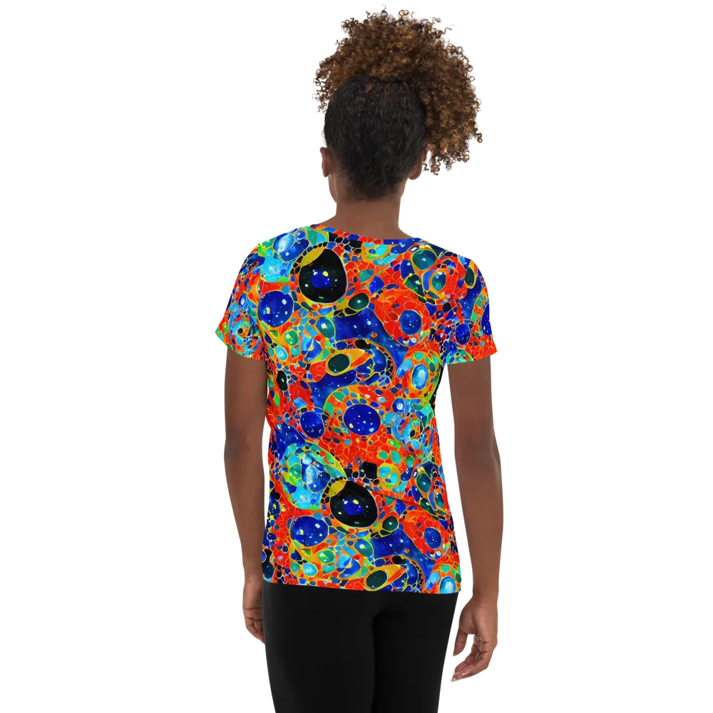 Galactic Glaze on Women's Athletic T-Shirt — Back