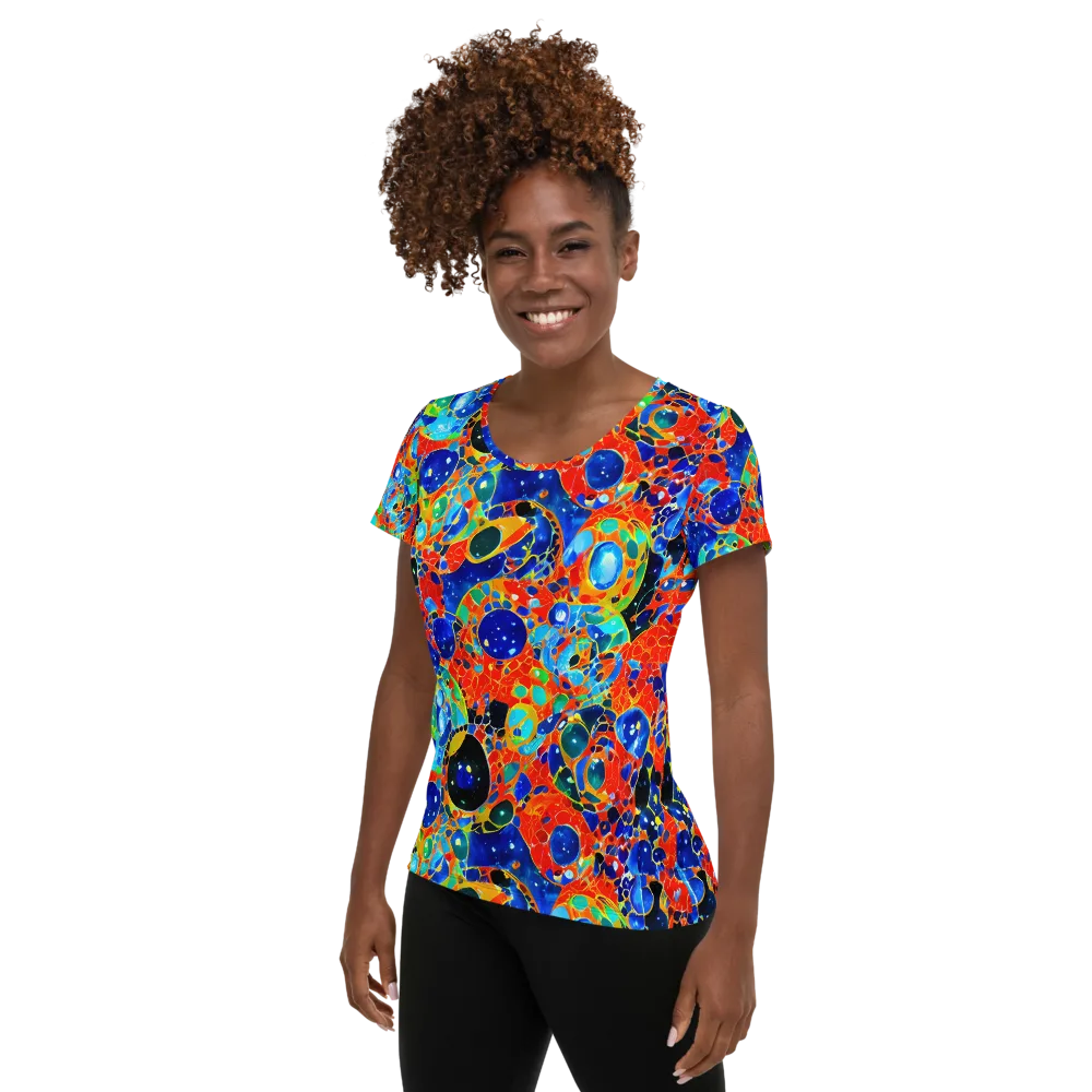 Galactic Glaze on Women's Athletic T-Shirt — Left